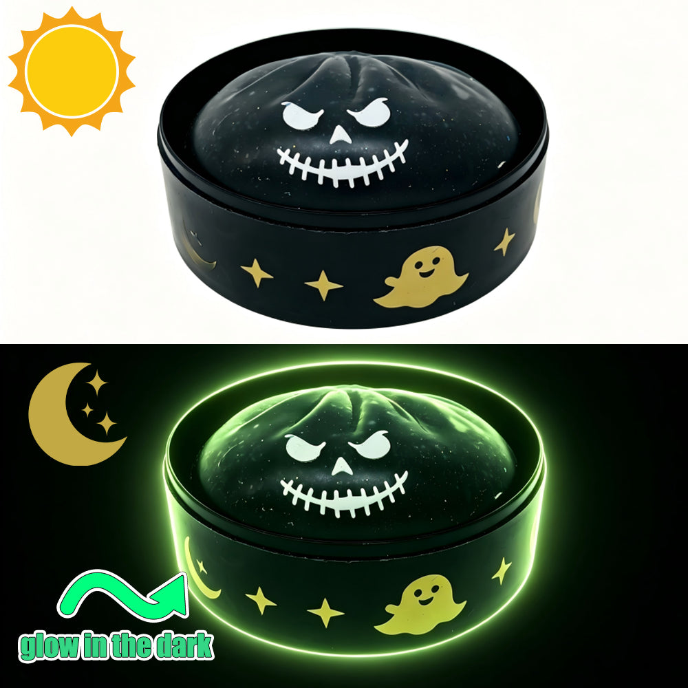 2PK Halloween Glow in the Dark Maltose (Jelly) Filled Dumpling Squishy