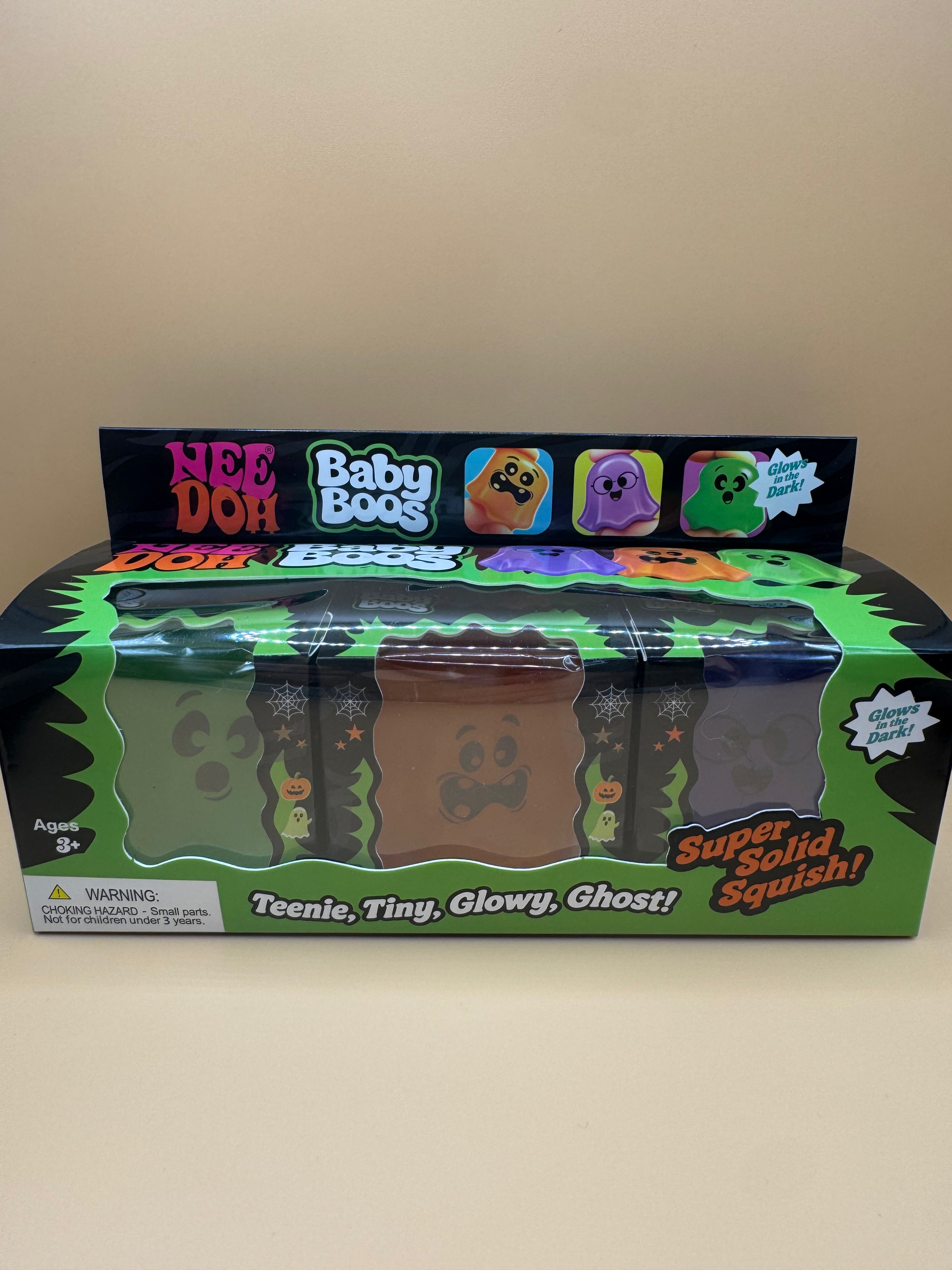 NeeDoh Baby Boos mini, glow-in-the-dark ghost Full Set