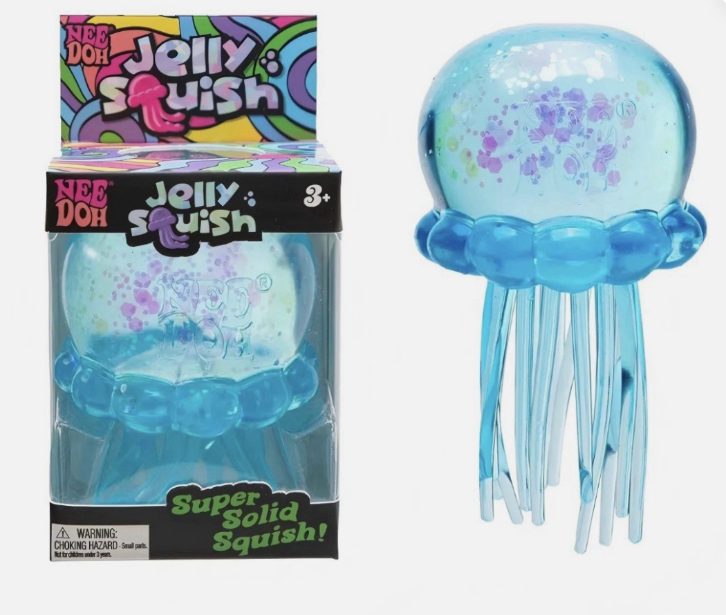Nee Doh Jellyfish Jelly Squish Blue