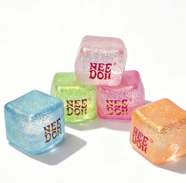 NeeDoh Nice Cube Glow-In-The-Dark Glitter Random Color