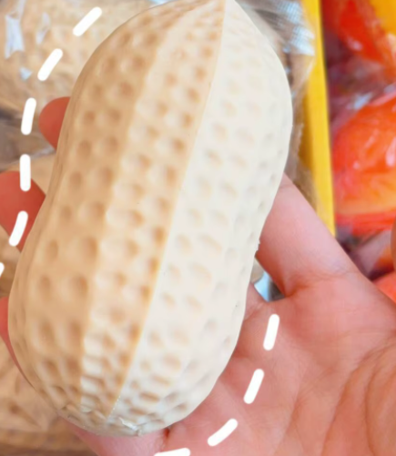 Realistic Peanut-Shaped Rubber Stress-Relief Squeeze Toy for Children Adult