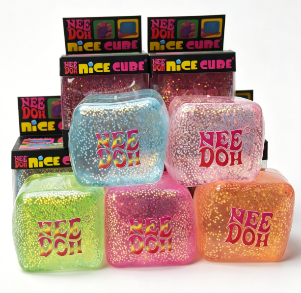 NeeDoh Nice Cube Glow-In-The-Dark Glitter Random Color